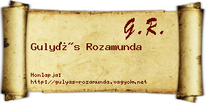 Gulyás Rozamunda névjegykártya