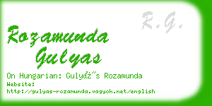 rozamunda gulyas business card